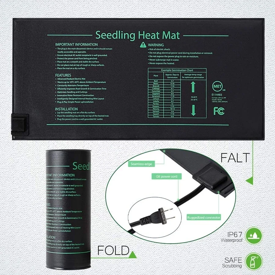 4 Sizes 220V EU Plug Seedling  - Heat Mat Seedling recension och pris