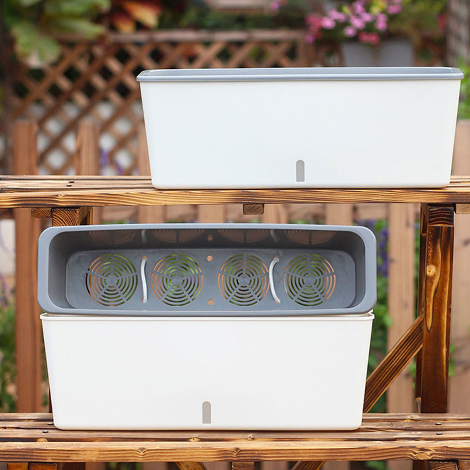 Self-Watering Planter Pots wit - Self Watering Insert recension och pris
