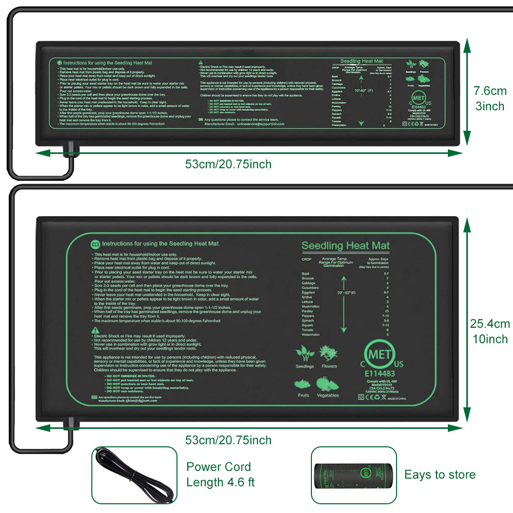 10/25/50CM Seedling Heat Mat I - Rooting Gel Clone recension och pris