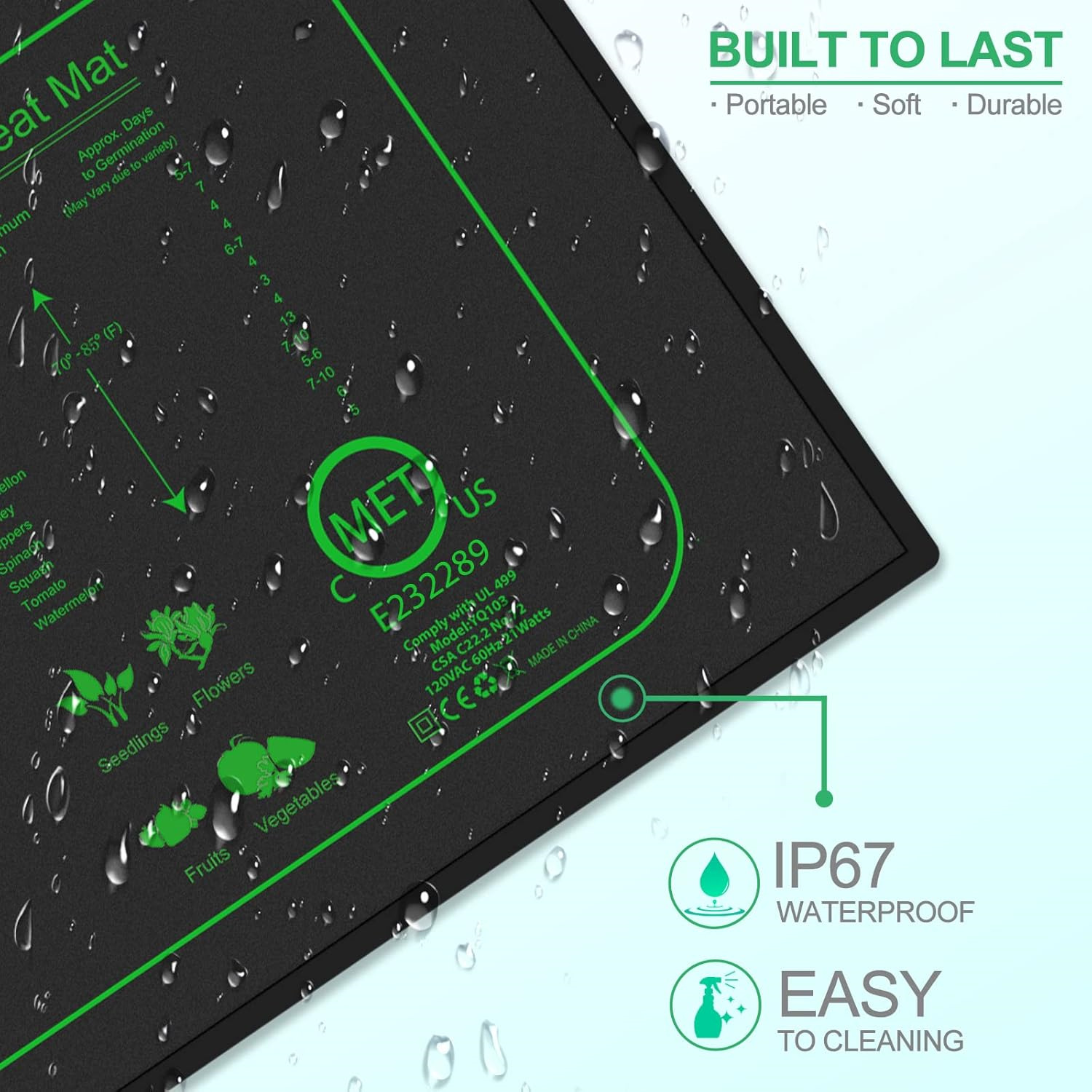 Seedling Heat Mat With Digital - Rooting Gel Clone recension och pris