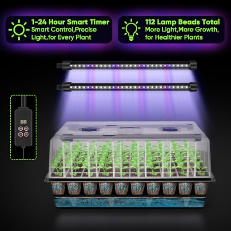 120-Cell Self-Watering Seed St - Humidity Dome Kit recension och pris
