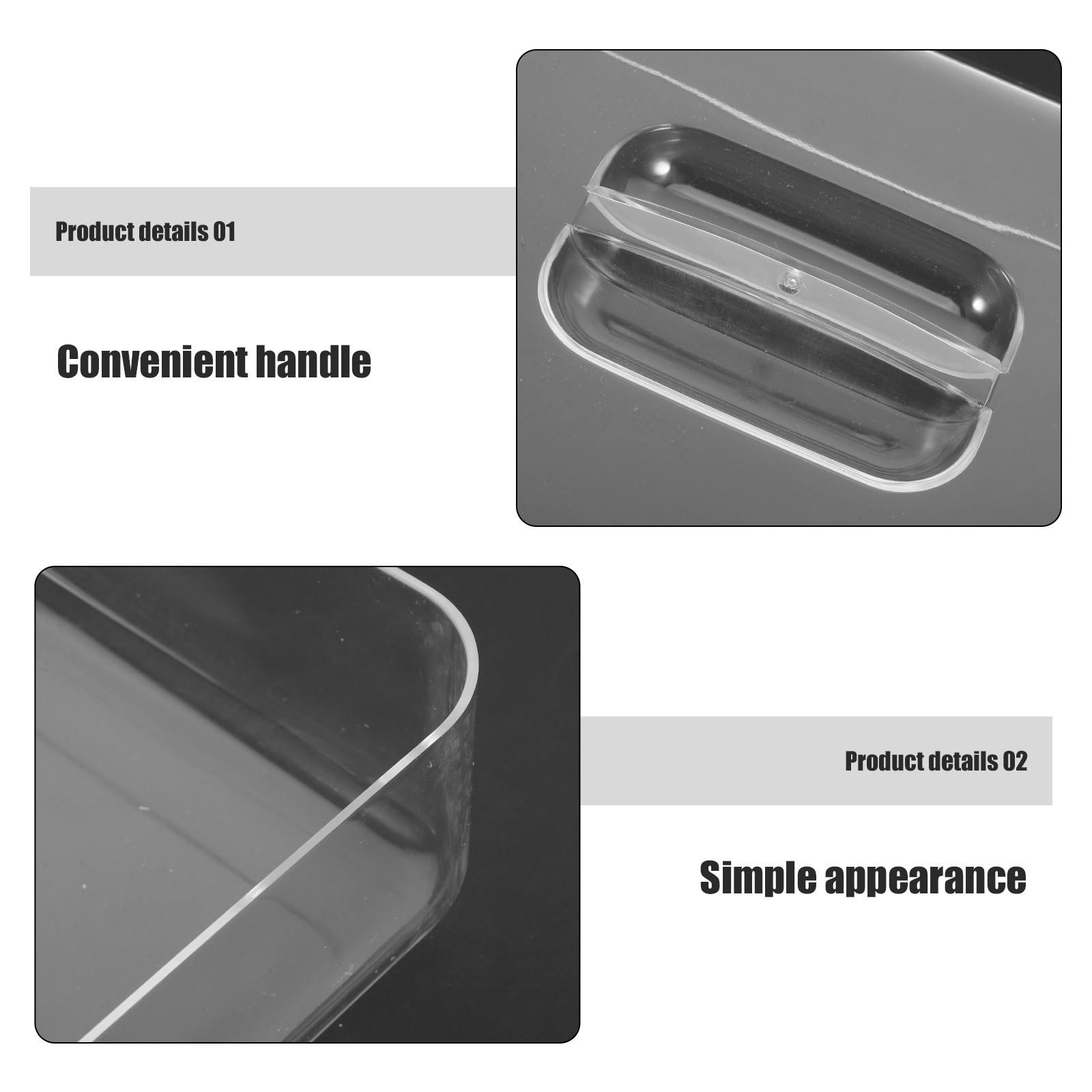 2Pcs Clear Acrylic Rectangular - Plastic Dome Clear recension och pris