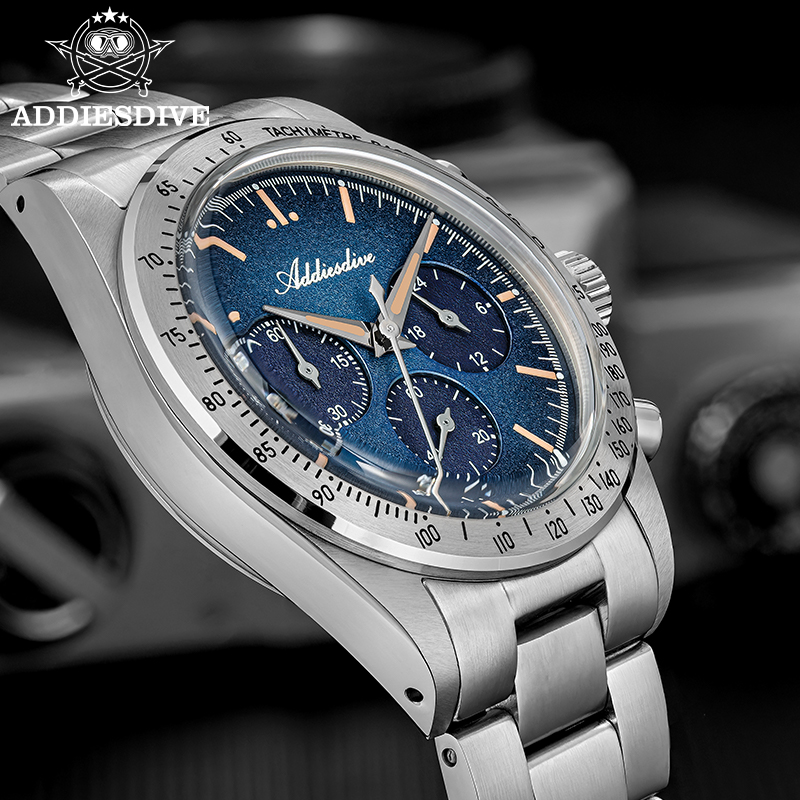 ADDIESDIVE New Men's Chronogra - Plastic Dome Clear recension och pris