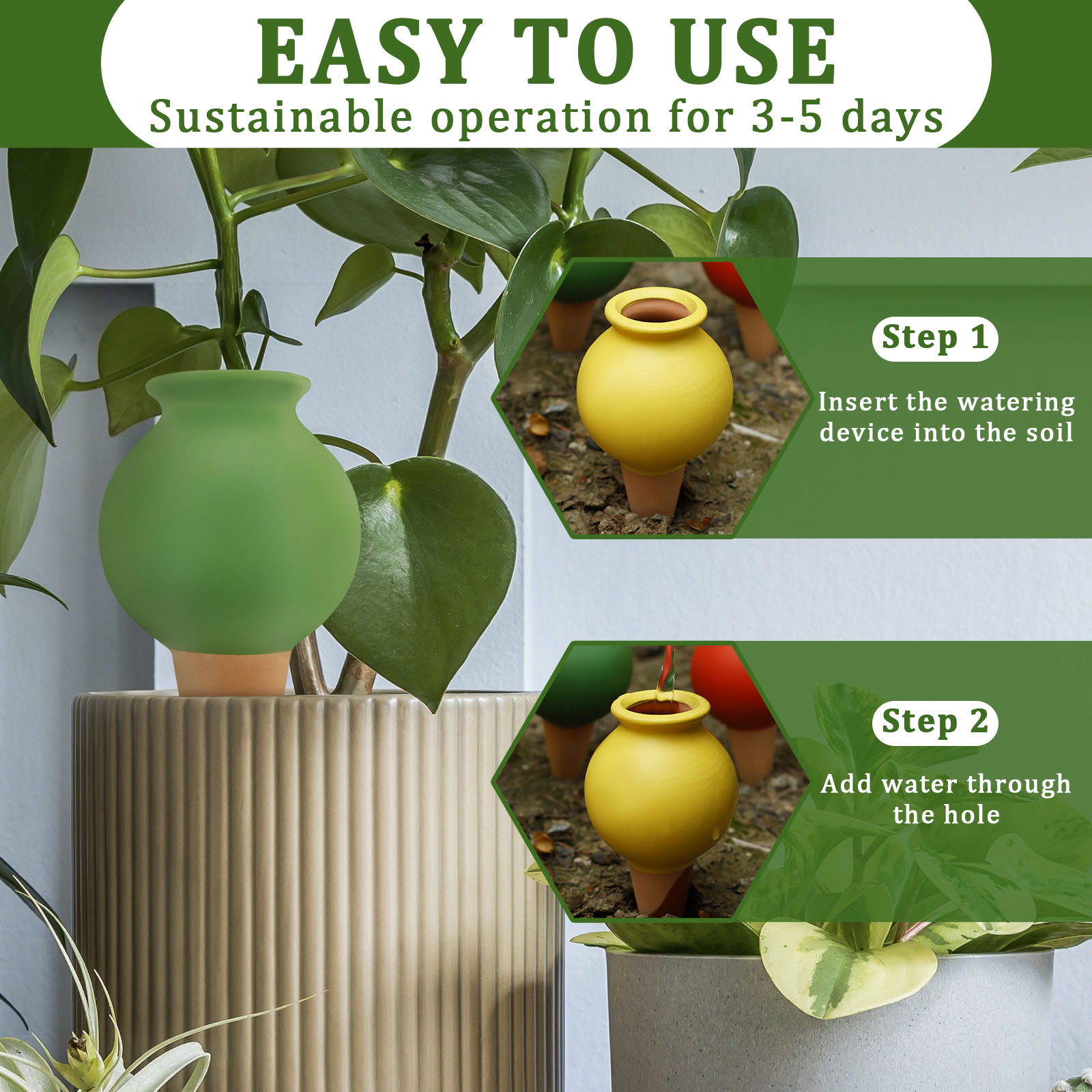 8Pcs Terracotta Self Watering  - Self Watering Insert recension och pris